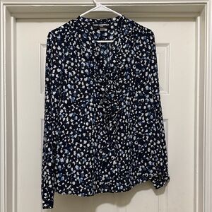 Karl Lagerfeld Women's Blue Button Down Shirt